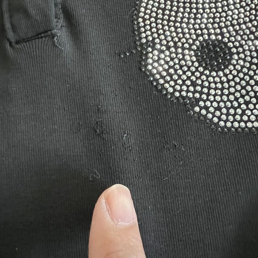 Hello Kitty Dress Womens Small‎ Black Polo Rhinestone Nautical Sparkle Anchors - Picture 14 of 14